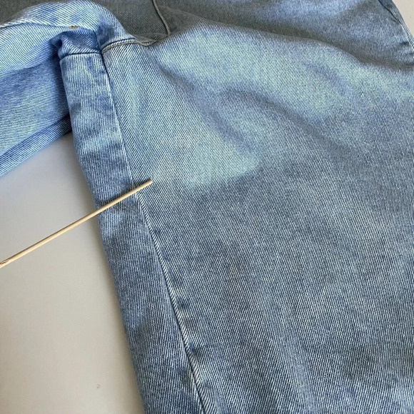 Vintage Cherokee Jean Shortalls Women’s Large Bermuda Shorts Garden Chore Boho - Picture 10 of 11